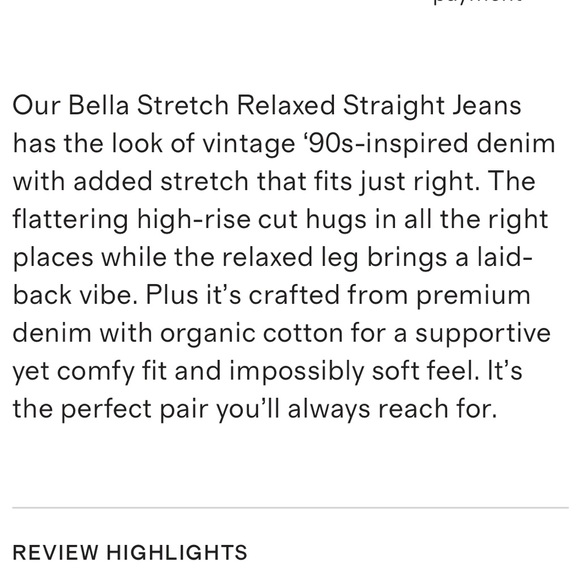 NWT Quince Bella Stretch Relaxed Straight Jeans - Picture 6 of 7